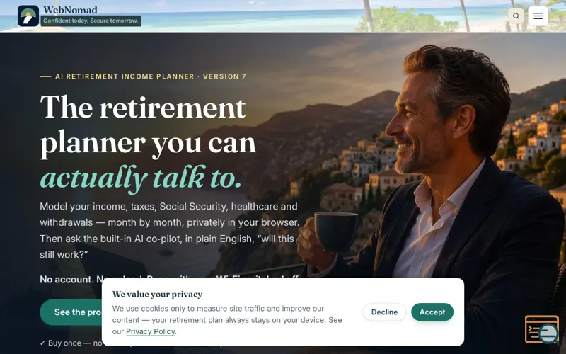 Screenshot of AI Retirement Income Planner