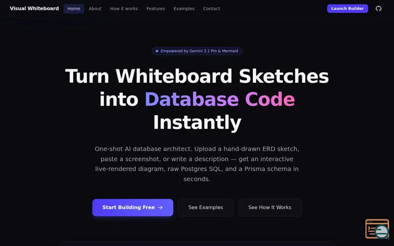 Screenshot of Visual Whiteboard → Schema Builder