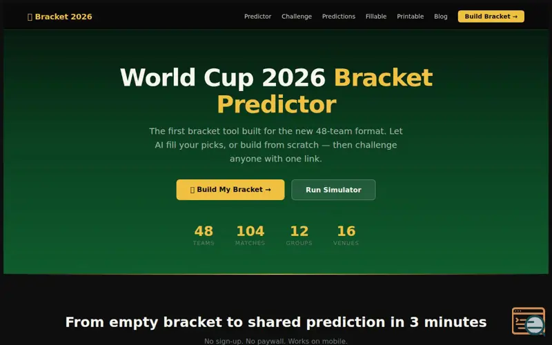 Screenshot of Bracket 2026