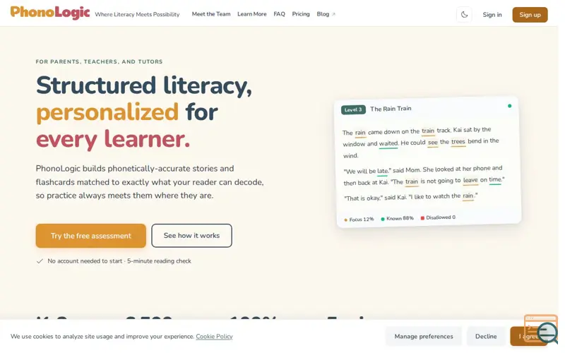 Screenshot of PhonoLogic, a launch using Google reCAPTCHA