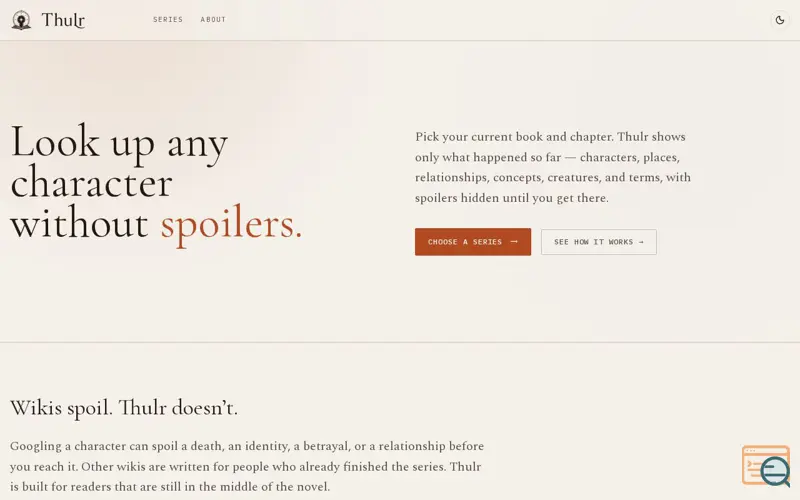 Screenshot of Thulr