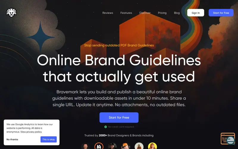 Screenshot of Bravemark