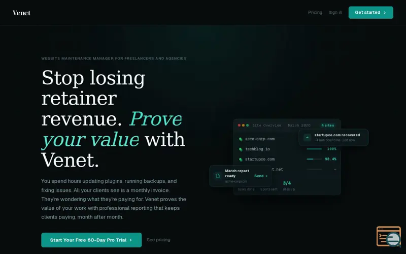Screenshot of Venet