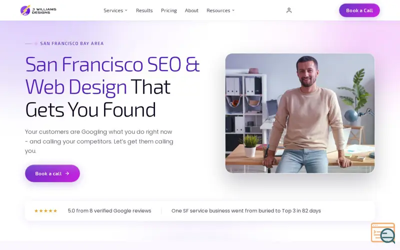 Screenshot of J Williams Designs Local SEO Agency