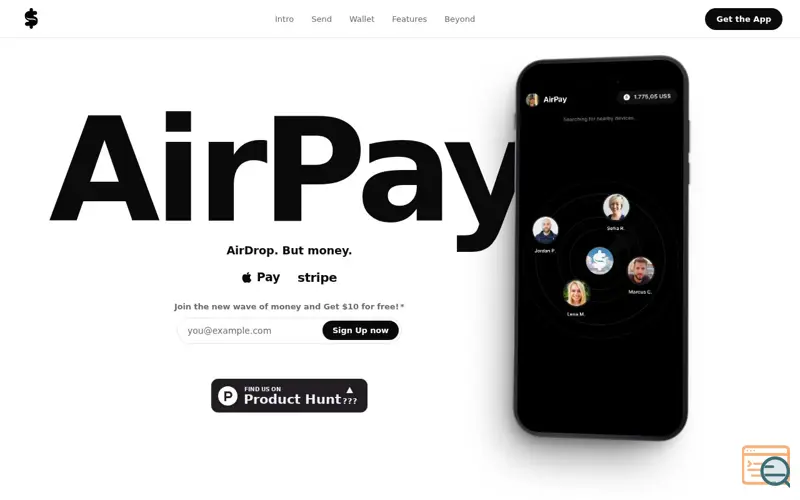 Screenshot of AirPay