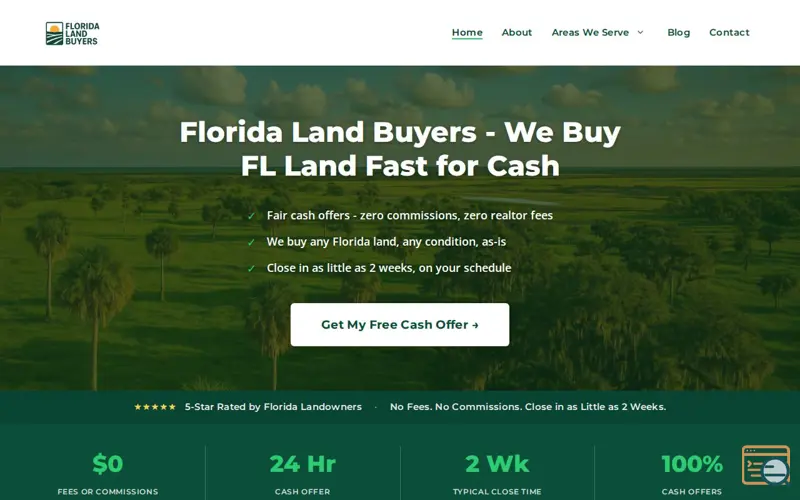 Screenshot of Florida Land Buyers