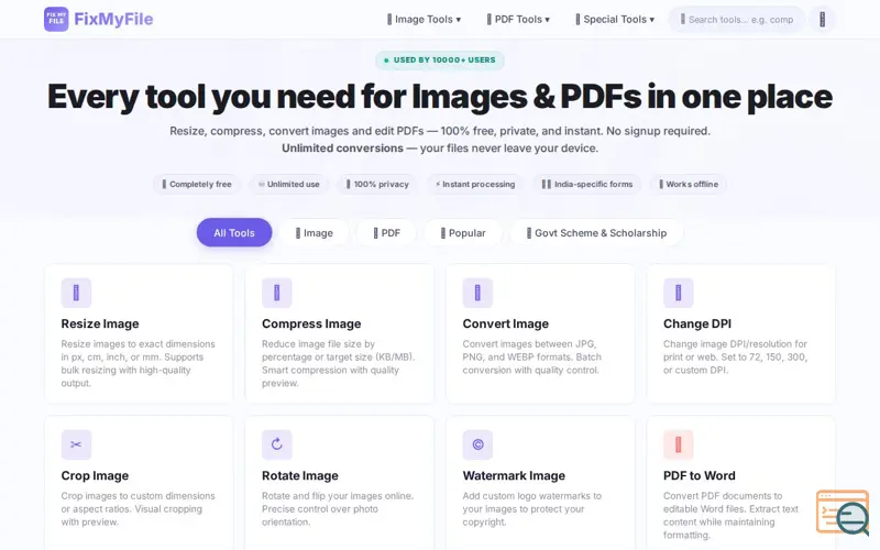 Screenshot of FixMyFile