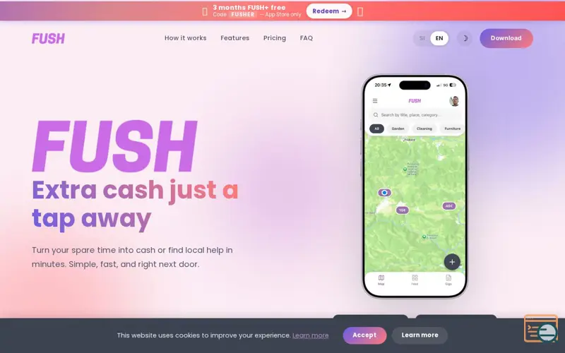 Screenshot of FUSH