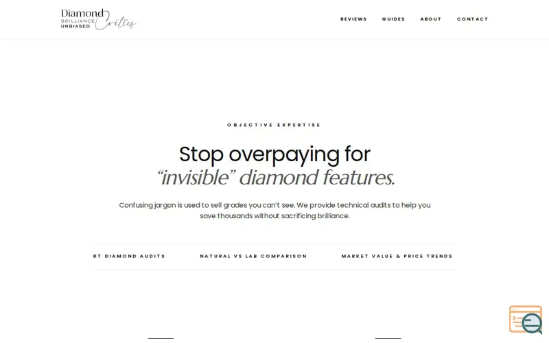 Screenshot of diamondcritics.com