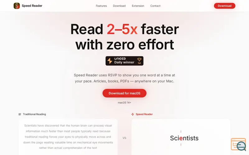 Screenshot of Speed Reader