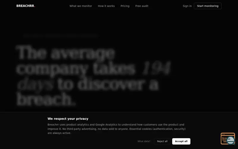 Screenshot of Breachrr