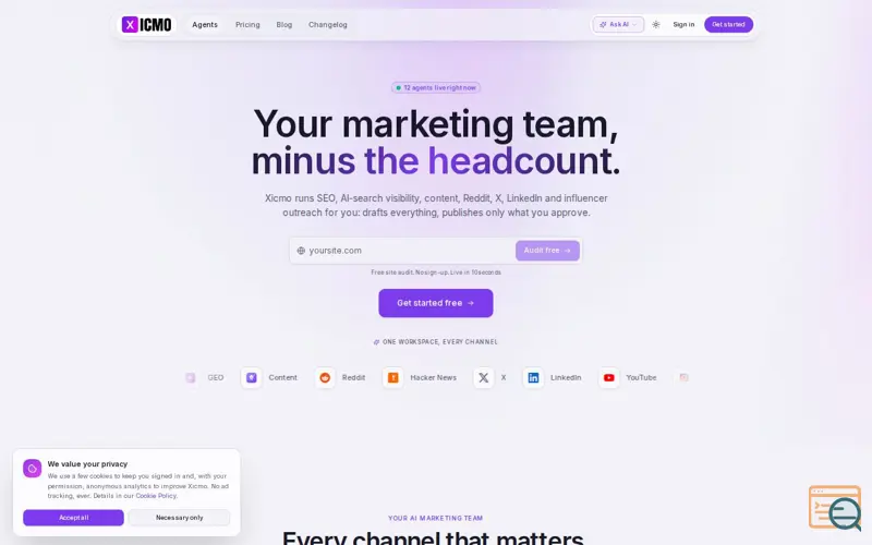 Screenshot of XICMO