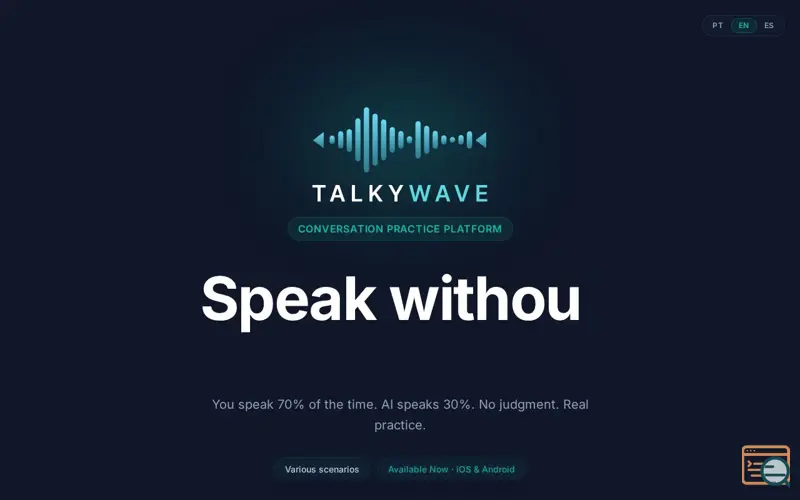 Screenshot of TalkyWave