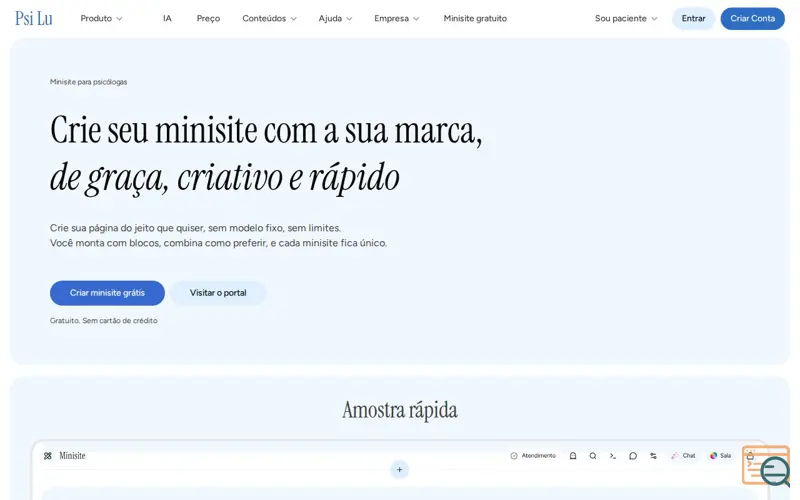 Screenshot of Minisite