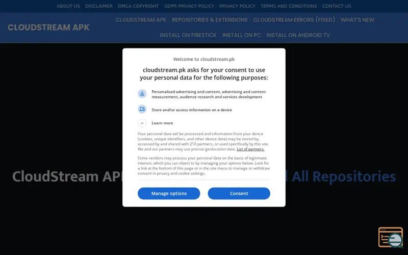Screenshot of CloudStream