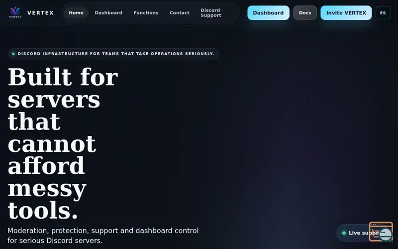 Screenshot of VERTEX