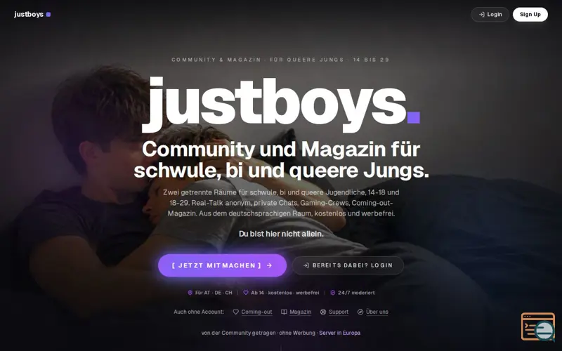 Screenshot of justboys