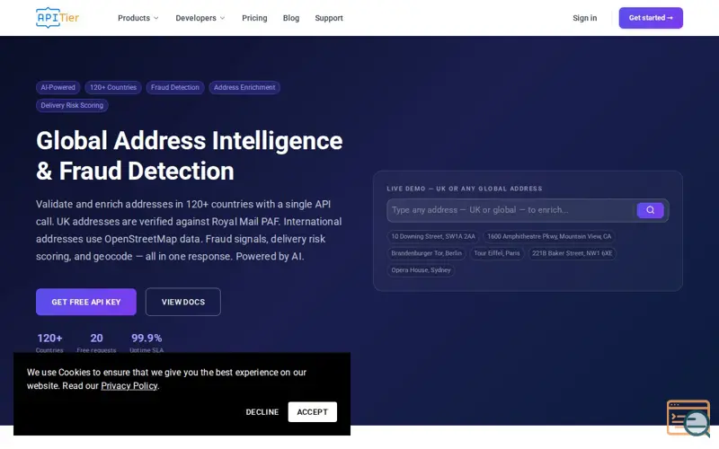 Screenshot of Address Agent by APITier