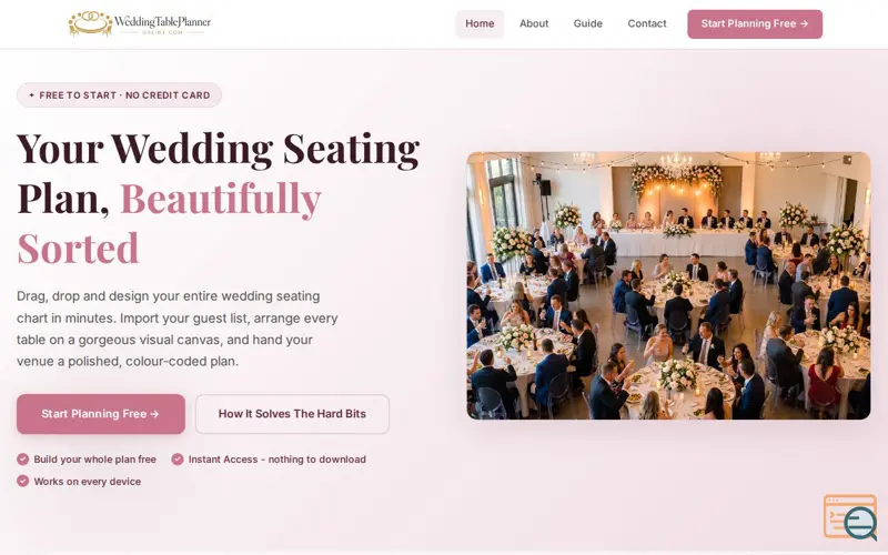 Screenshot of Wedding Table Planner - Seating Planner