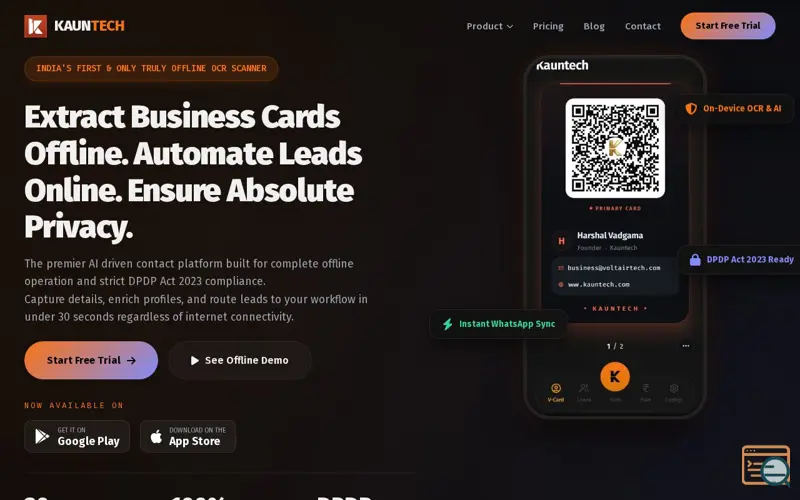 Screenshot of Kauntech App