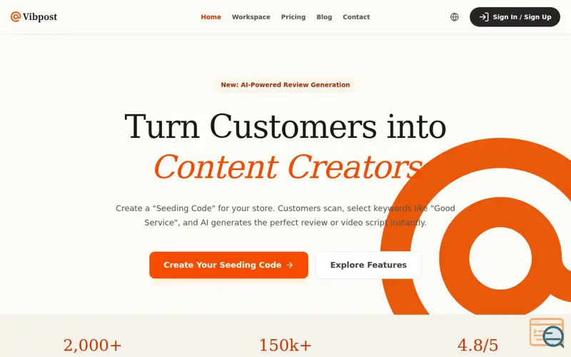 Screenshot of VibPost