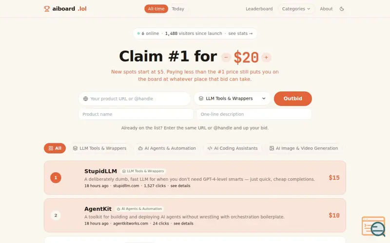 Screenshot of AI Board