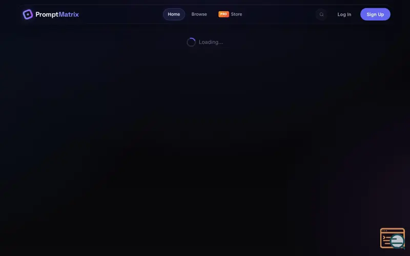Screenshot of Prompts Matrix