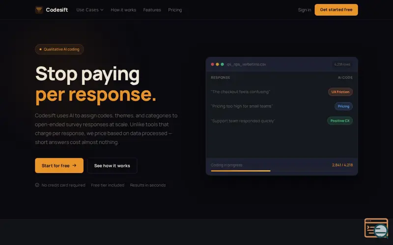 Screenshot of Codesift