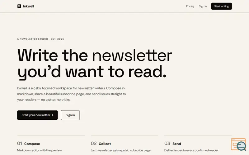 Screenshot of Inkwell
