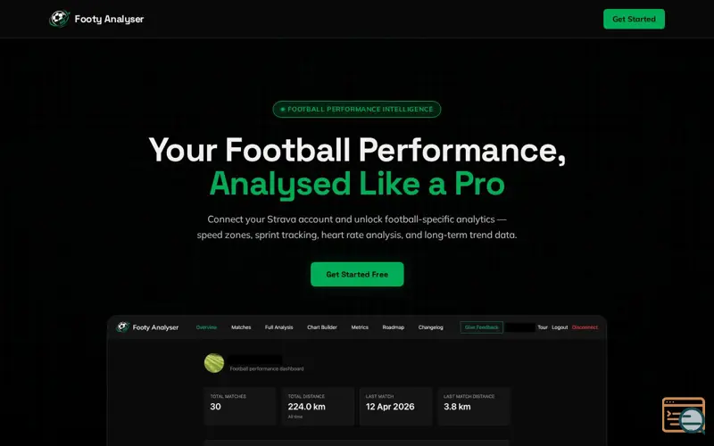 Screenshot of Footy Analyser