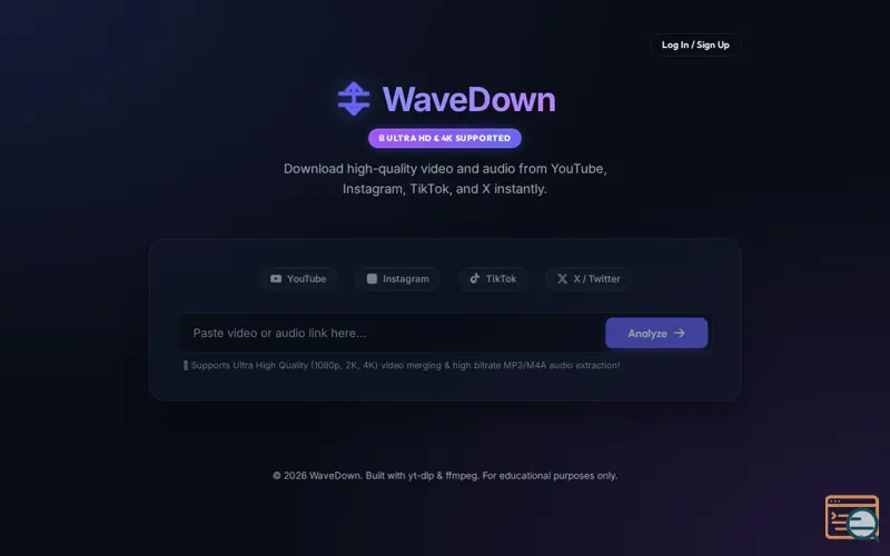 Screenshot of WaveDown  Video & Audio Downloader