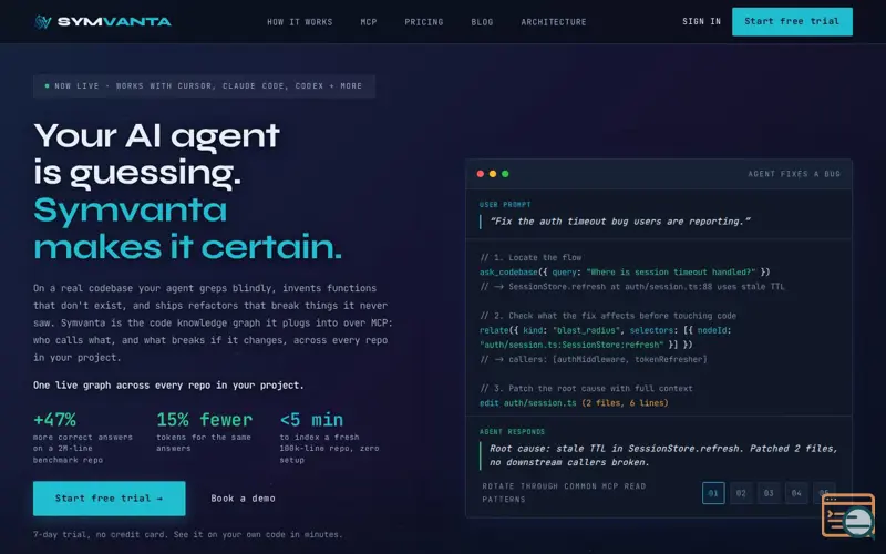 Screenshot of Symvanta