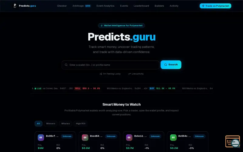 Screenshot of Predicts.guru