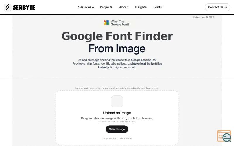 Screenshot of What The Google Font