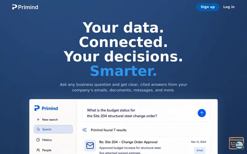 Screenshot of Primind