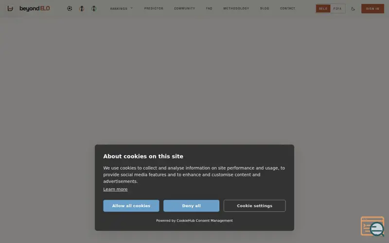 Screenshot of beyondELO