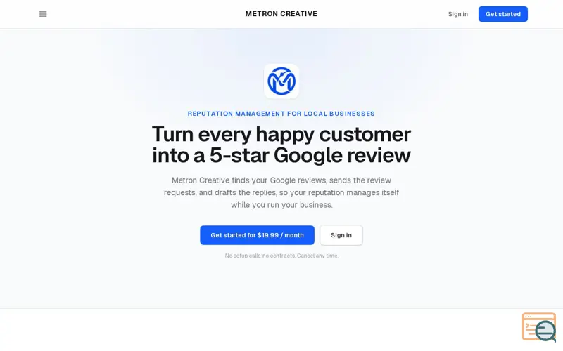 Screenshot of Metron Creative