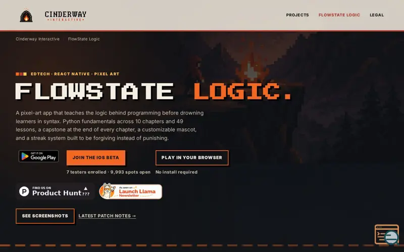 Screenshot of Flowstate Logic