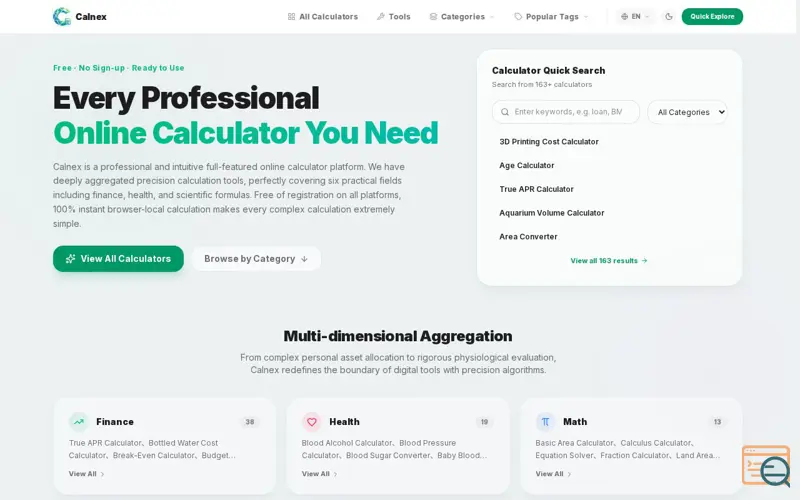 Screenshot of Calnex