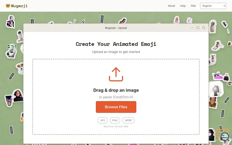 Screenshot of Mugmoji