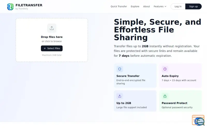 Screenshot of Transferly
