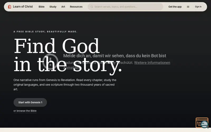 Screenshot of Learn of Christ
