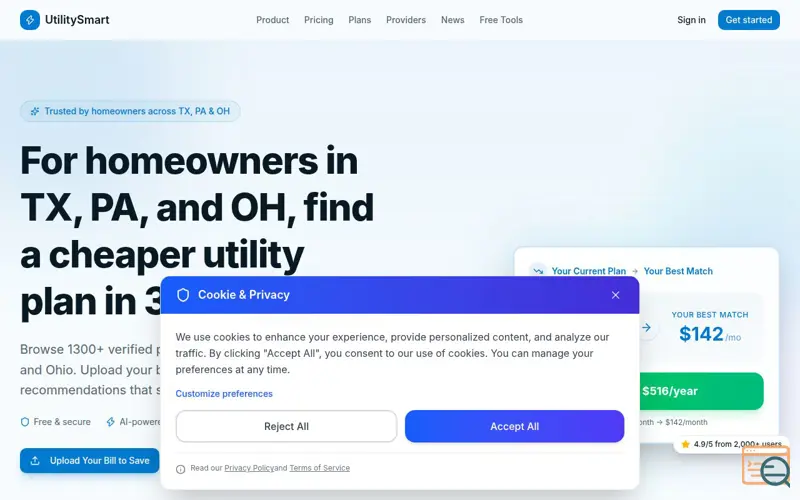 Screenshot of UtilitySmart