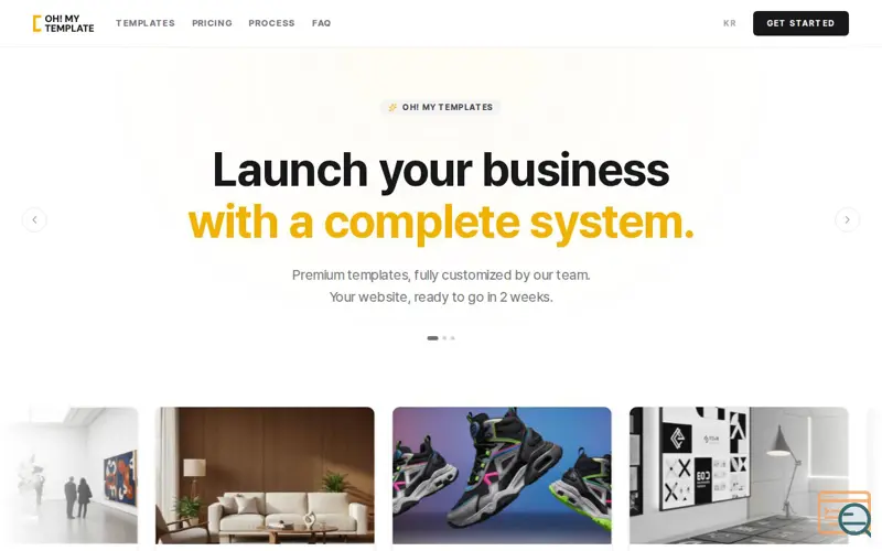 Screenshot of Ohmytemplate