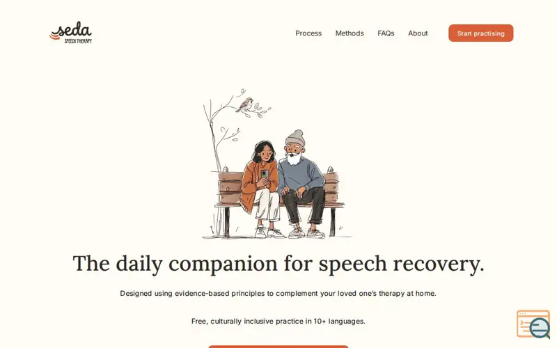 Screenshot of Seda Speech Therapy