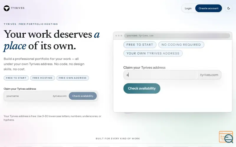 Screenshot of Tyrives