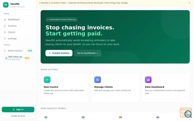 Screenshot of Vasulify