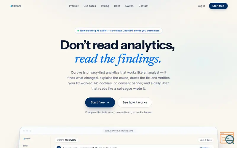Screenshot of Coruve