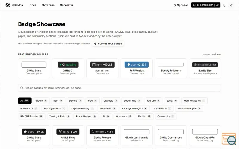 Screenshot of Shieldcn