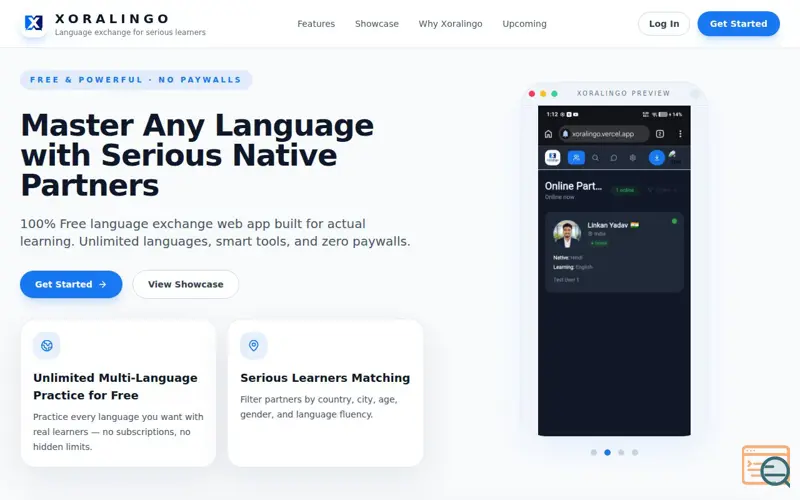 Screenshot of Xoralingo